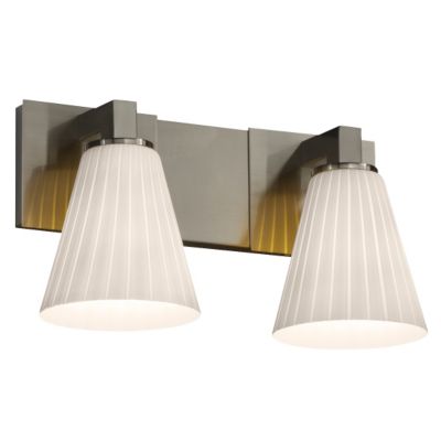 Fusion Cone Ribbon Shade Modular Bath Bar by Justice Design Group - Starlight Lighting USA and Canada